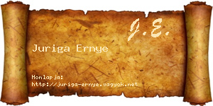 Juriga Ernye névjegykártya